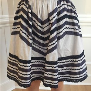 Anthropologie girls from savory crochet trim skirt
